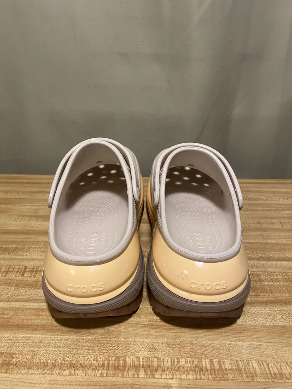Crocs  Mega Crush Clogs Almond Tint/Muti Color Vegan Construction  M 9/W 11